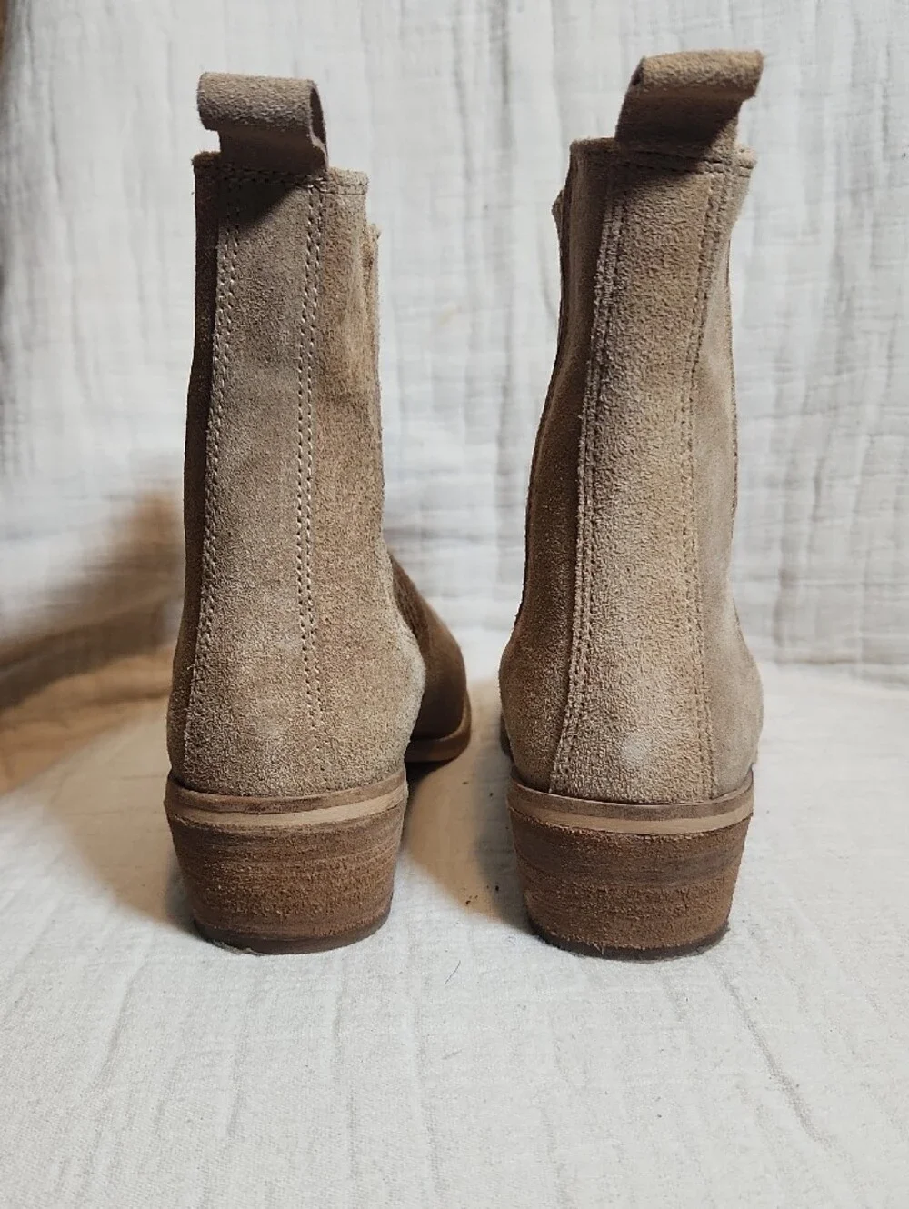 Urban Outfitters Taupe Suede Chelsea Ankle Boots